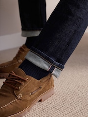Blue Indigo Rinse Slim Fit Signature Selvedge Denim Jeans - Image 6 of 11