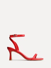 Linzi Red Elevate Low Stiletto Heeled Sandals - Image 2 of 5