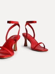 Linzi Red Elevate Low Stiletto Heeled Sandals - Image 4 of 5