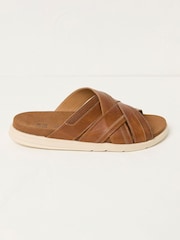 FatFace Hinton Tan Brown Sliders - Image 1 of 3