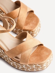 Linzi Brown Leonie Cross-Over Front Straps Braided Wedges - Image 5 of 6