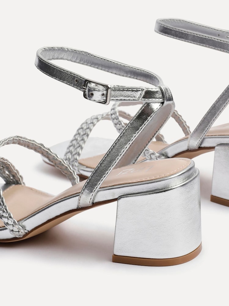 Silber - Linzi Hariette Heeled Sandals With Braided Front Straps - Bild 5 von 5 Silber - Linzi Hariette Heeled Sandals With Braided Front Straps - Bild 5 von 5