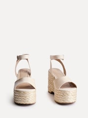 Linzi Cream Pacific Woven Espedrille Wedges - Image 3 of 5