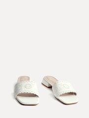 Linzi Lavender Floral Detail Mules - Image 3 of 5