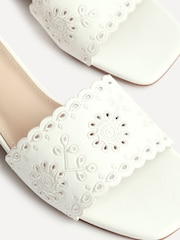 Linzi Lavender Floral Detail Mules - Image 4 of 5