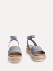 Linzi Blue Paradise Espedrille Flatform Sandals - Image 3 of 5