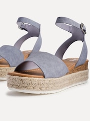 Linzi Blue Paradise Espedrille Flatform Sandals - Image 4 of 5