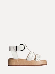 Blanco - Linzi Sunkissed Laser Cut Flatform Gladiator Sandals - Imagen 3 de 6