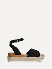 Linzi Black Paradise Espedrille Flatform Sandals - Image 2 of 5
