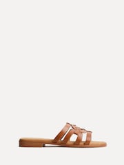 Linzi Brown Lupita Cut-Out Strappy Flat Sandals - Image 2 of 5