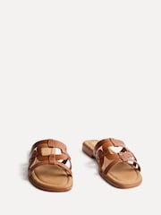 Linzi Brown Lupita Cut-Out Strappy Flat Sandals - Image 3 of 5