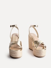 zlata (barva); zlato - Linzi Tahiti Cross-Over Front čevlji s polno peto - Slika 4 iz 5