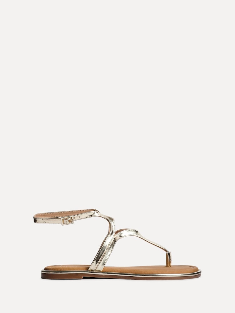 Linzi Gold Trova Toe Post Sandals - Image 2 of 5