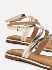 Linzi Gold Trova Toe Post Sandals - Image 5 of 5
