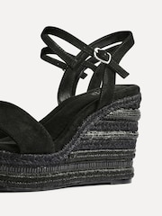 Linzi Black Icon Embellished Wedges - Image 4 of 5