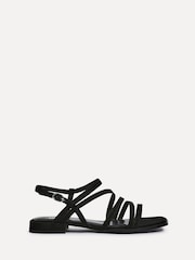 Linzi Black Lucie Strappy Front Sandals With Mini Block Heels - Image 2 of 5