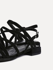 Linzi Black Lucie Strappy Front Sandals With Mini Block Heels - Image 5 of 5