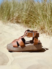 Linzi Brown Tori Flatform Gladiator Sandals - Image 6 of 7