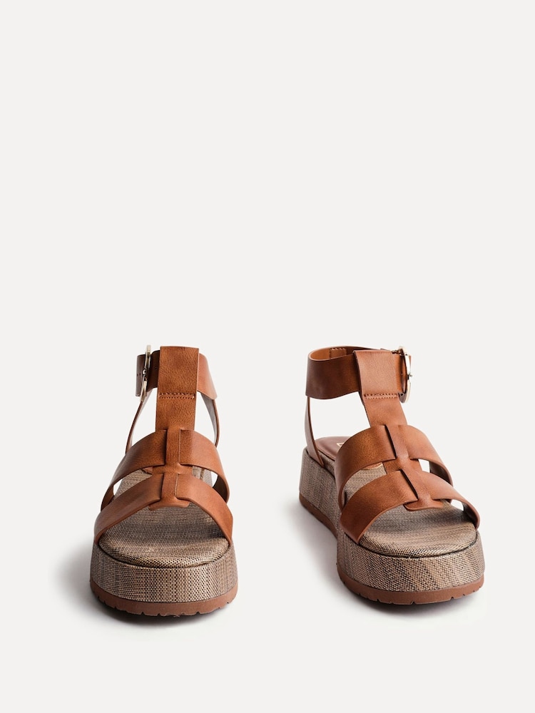 Linzi Brown Tori Flatform Gladiator Sandals - Image 7 of 7