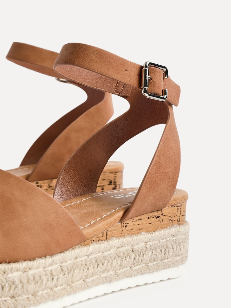 Linzi Brown Paradise Espedrille Flatform Sandals - Image 5 of 5