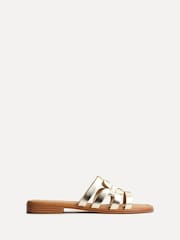 Linzi Gold Lupita Cut-Out Strappy Flat Sandals - Image 2 of 5