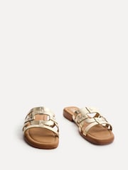 Linzi Gold Lupita Cut-Out Strappy Flat Sandals - Image 3 of 5