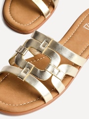 Linzi Gold Lupita Cut-Out Strappy Flat Sandals - Image 5 of 5