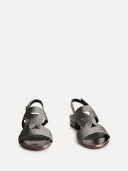 Linzi Silver Reeva Woven Front Slingback Flat Sandals - Image 3 of 5