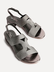 Linzi Silver Reeva Woven Front Slingback Flat Sandals - Image 4 of 5