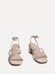 Linzi Nude Hariette Heeled Sandals With Braided Front Straps - Image 3 of 5