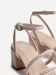 Linzi Nude Hariette Heeled Sandals With Braided Front Straps - Image 5 of 5