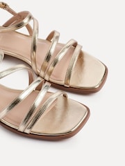 Linzi Gold Lucie Strappy Front Sandals With Mini Block Heels - Image 4 of 5