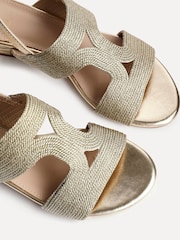 Linzi Gold Reeva Woven Front Slingback Flat Sandals - Image 4 of 4