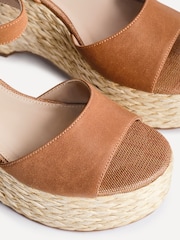 Linzi Brown Pacific Woven Espedrille Wedges - Image 4 of 5