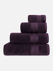 Jasper Conran London Purple Zero Twist Lightweight Soft Fast Drying 100% Cotton Towel - Image 5 of 5
