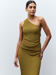 Olivgrün - Texture One Shoulder Top - Image 2 of 5