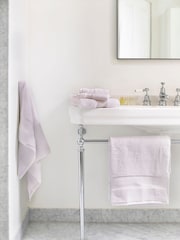 Jasper Conran London Pink Zero Twist Lightweight Soft Fast Drying 100% Cotton Towel - Image 1 of 5