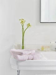 Jasper Conran London Pink Zero Twist Lightweight Soft Fast Drying 100% Cotton Towel - Image 2 of 5