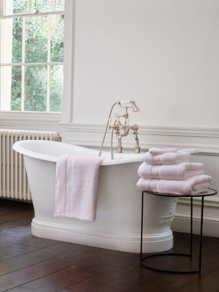 Jasper Conran London Pink Zero Twist Lightweight Soft Fast Drying 100% Cotton Towel - Image 3 of 5