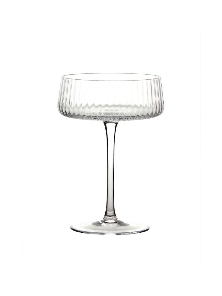 Anton Studio Designs Clear Set of 2 Empire Champagne Set of 2 Champagne Saucers Saucers - Image 5 of 5