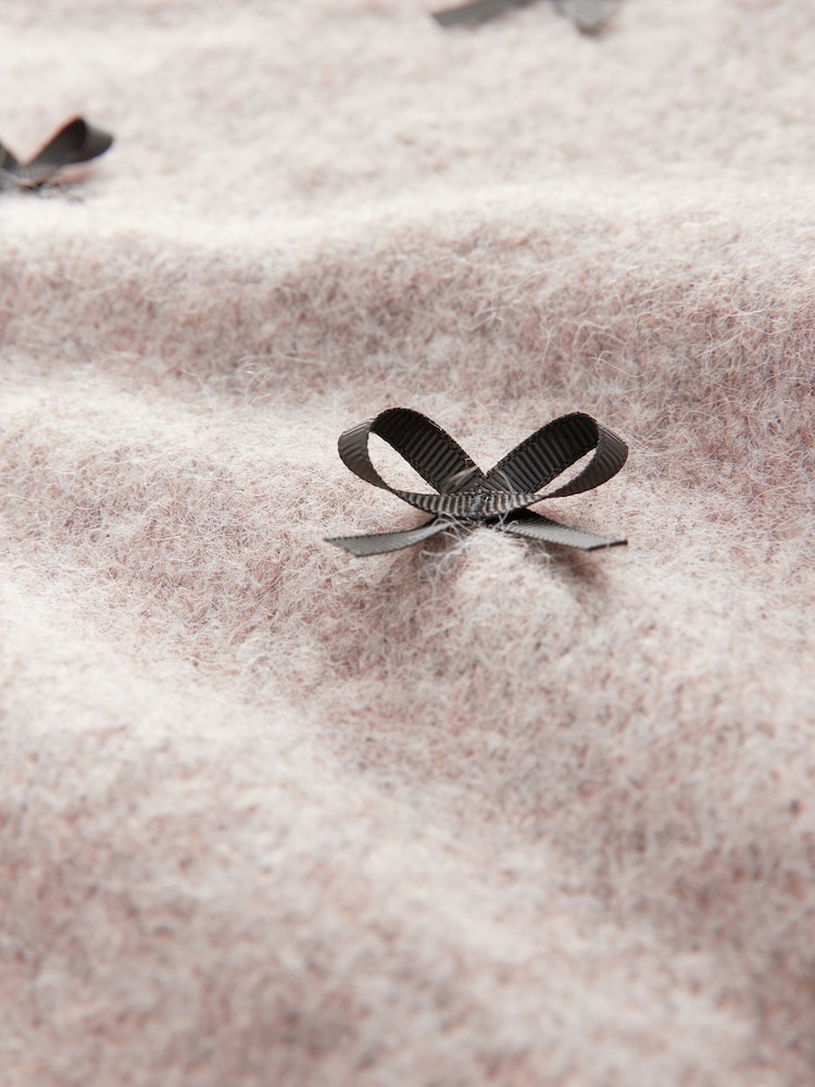 Mole Bow Short Sleeve Crew Neck Jumper With Wool - Image 8 of 8