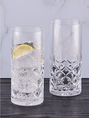 The DRH Collection Set of 2 Dorchester Hiball Tumblers Fully High Ball Cut - Изображение 1 из 3
