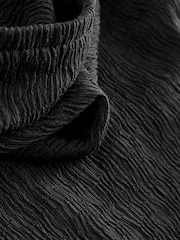 Black Texture Hater Neck Top - Image 7 of 7