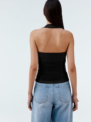 Black Halter Neck Top - Image 3 of 6