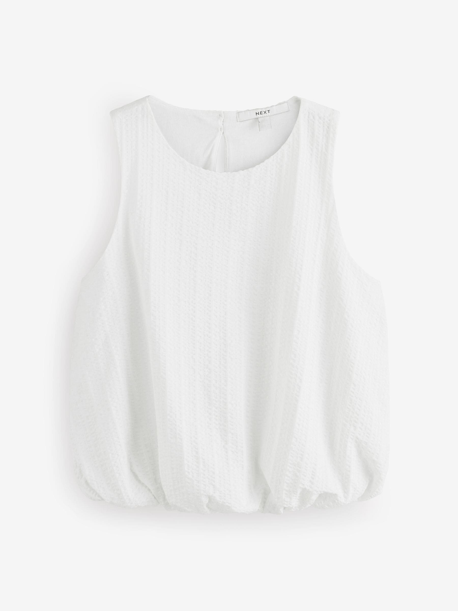 Buy White Sleeveless Bubble Hem Top from Next Canada