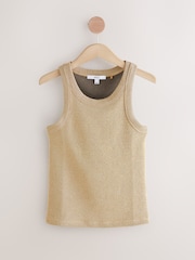 Gold Ribbed Racer Tank - Image 5 of 7