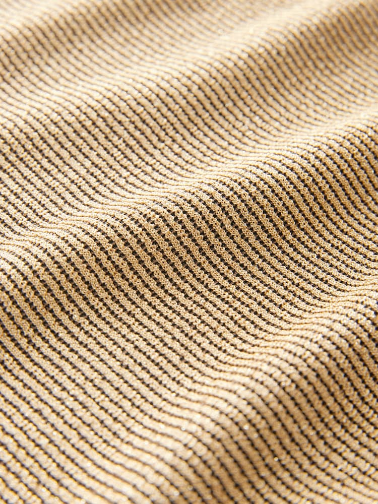 Gold Ribbed Racer Tank - Image 7 of 7