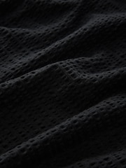 Black Strappy Bardot Short Sleeve 100% Cotton Top - Image 6 of 6
