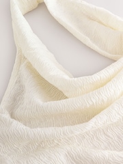 Ecru Texture Hater Neck Top - Image 6 of 7