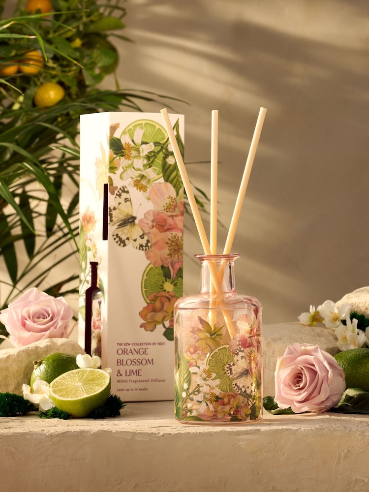 Orange/Neutral Kew Gardens Blossom and Lime 180ml Diffuser Set - Image 2 of 4 Orange/Neutral Kew Gardens Blossom and Lime 180ml Diffuser Set - Image 2 of 4